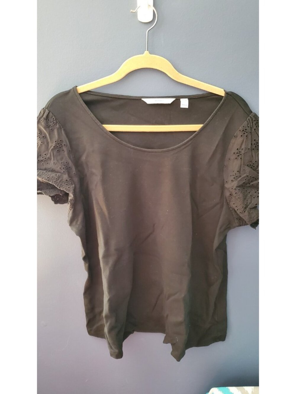 Women's Short Sleeve Black Shirt Size XL